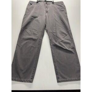 KUHL Mens 38x30 Gray Pinstripe‎ Work Utility Cargo Pants Cotton Relaxed Fit